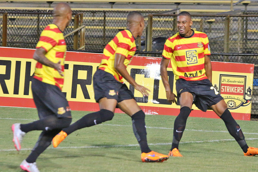 Stefano Pinho celebrates a goal (Photo: Fort Lauderdale Strikers)